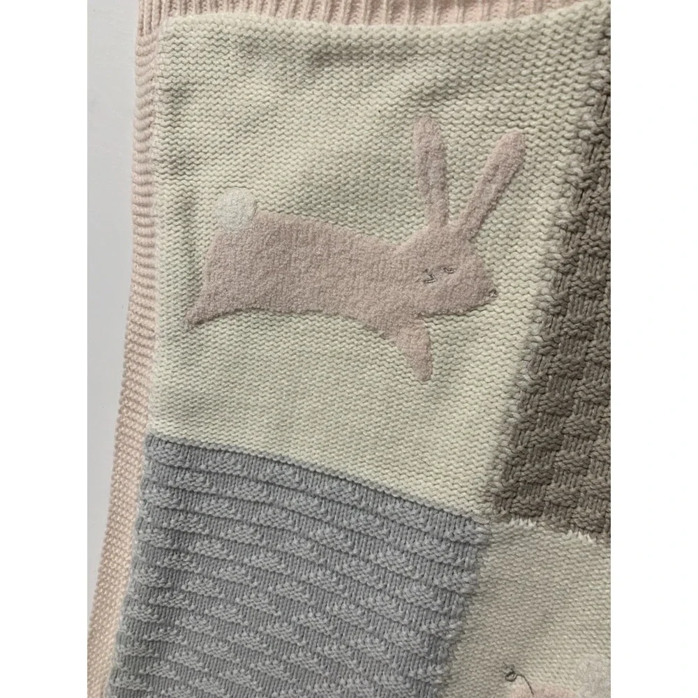 Pottery Barn Kids Heirloom Bunny Stroller Blanket  30